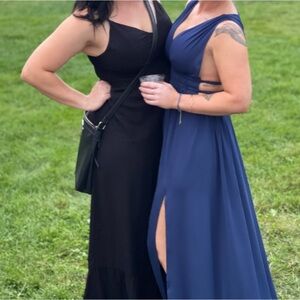 Lily Rose Black Lace Maxi Dress